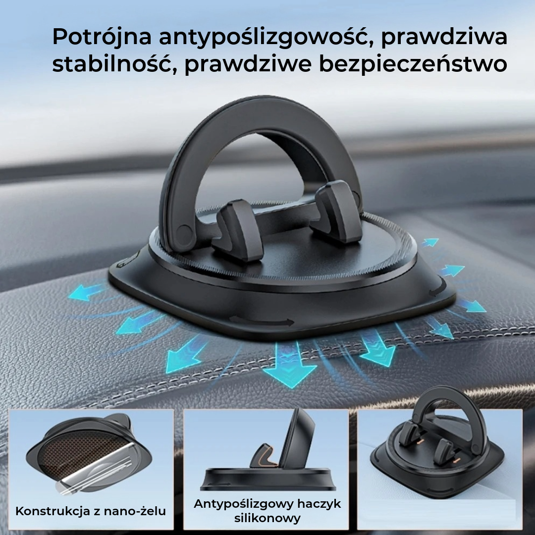 Obrotowy uchwyt na telefon do samochodu z logo 360°