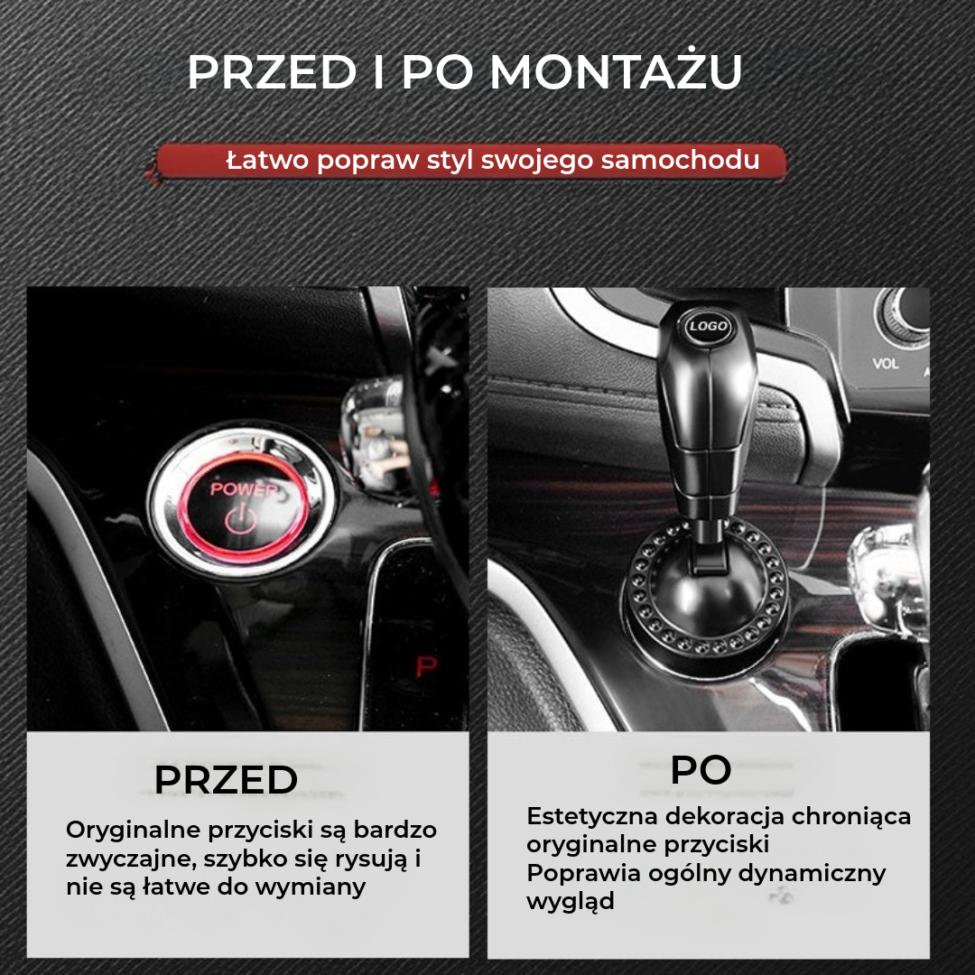 Dźwignia rozruchu z logo samochodu