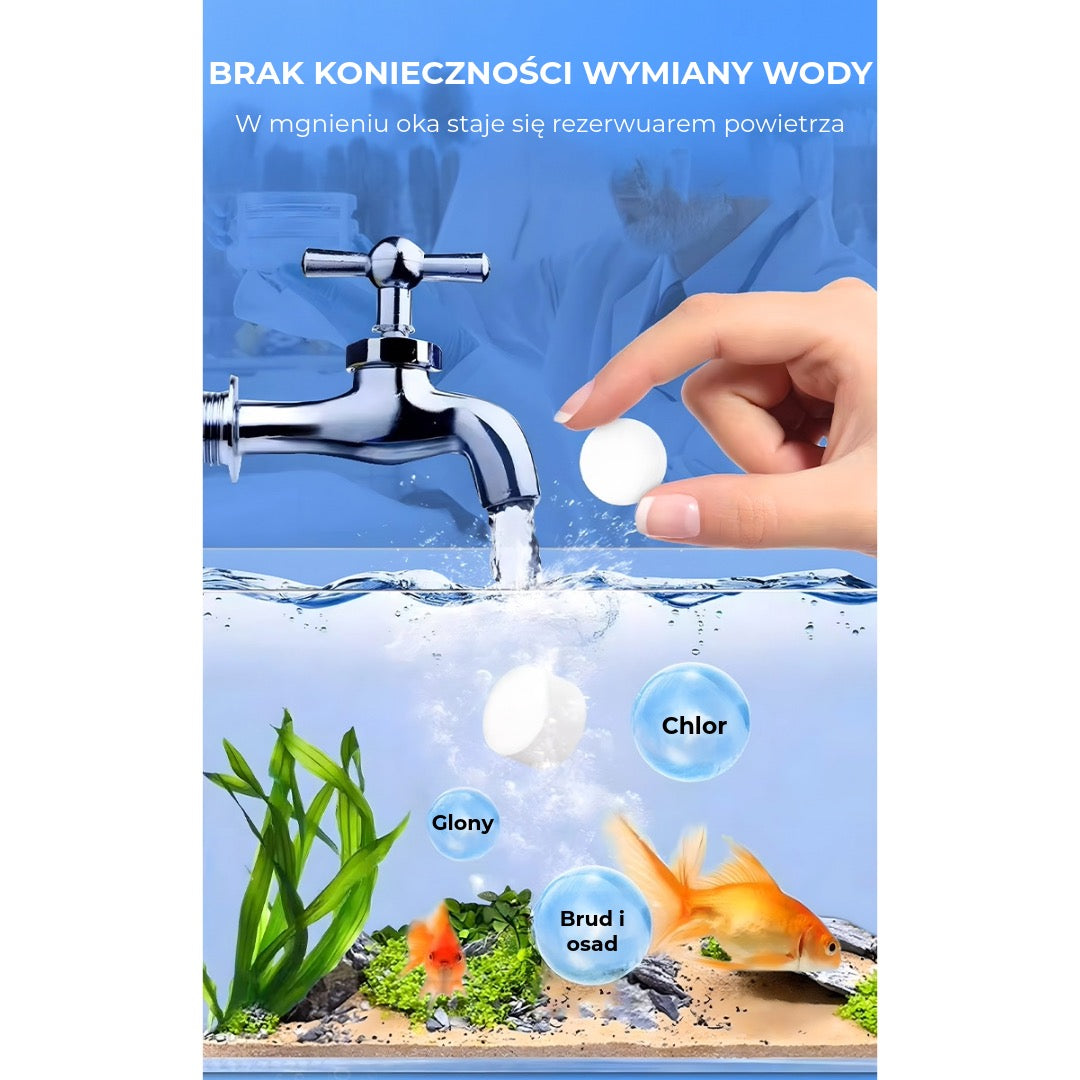 Tabletki do oczyszczania wody w akwariach
