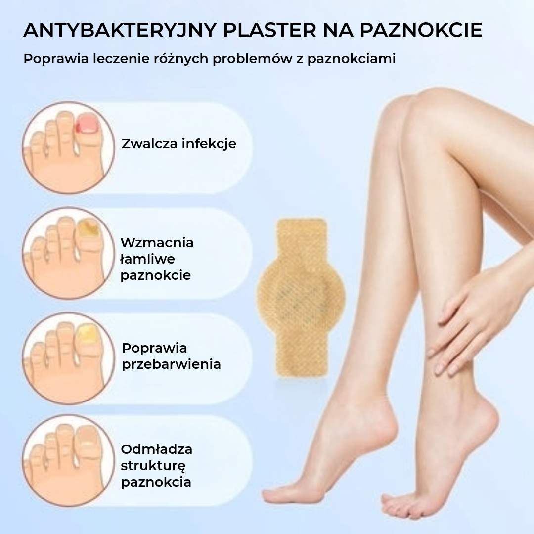 FungalPatch - Antybakteryjne Przeciwgrzybicze Plastry i Zestaw do Pielęgnacji Paznokci