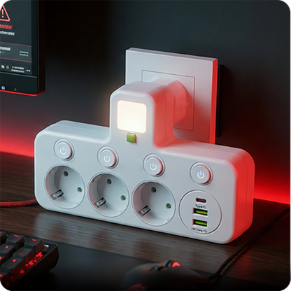 Adapter gniazdka EU z wieloma portami