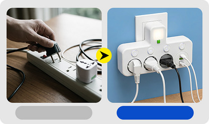 Adapter gniazdka EU z wieloma portami