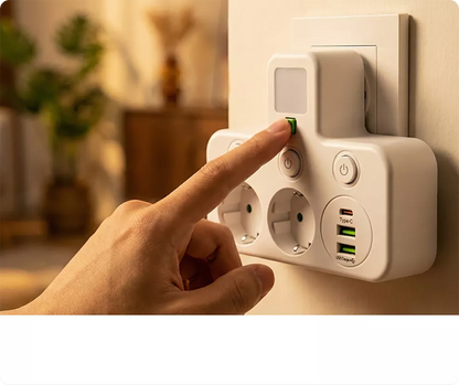 Adapter gniazdka EU z wieloma portami