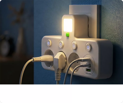 Adapter gniazdka EU z wieloma portami