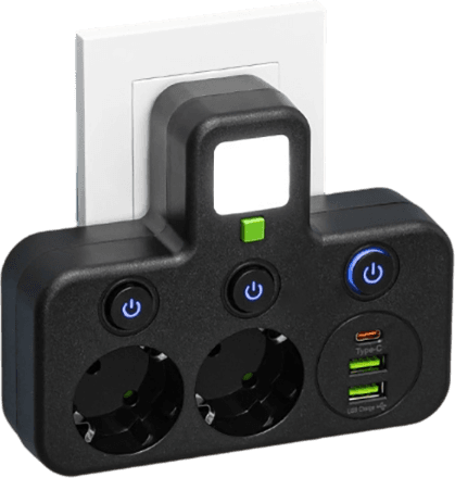 Adapter gniazdka EU z wieloma portami