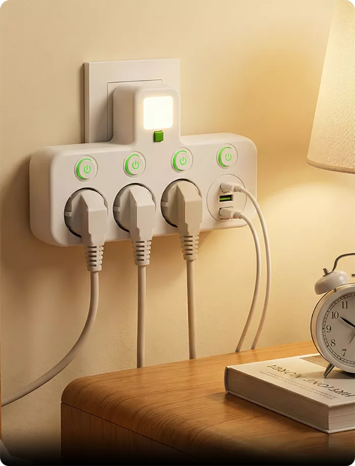 Adapter gniazdka EU z wieloma portami