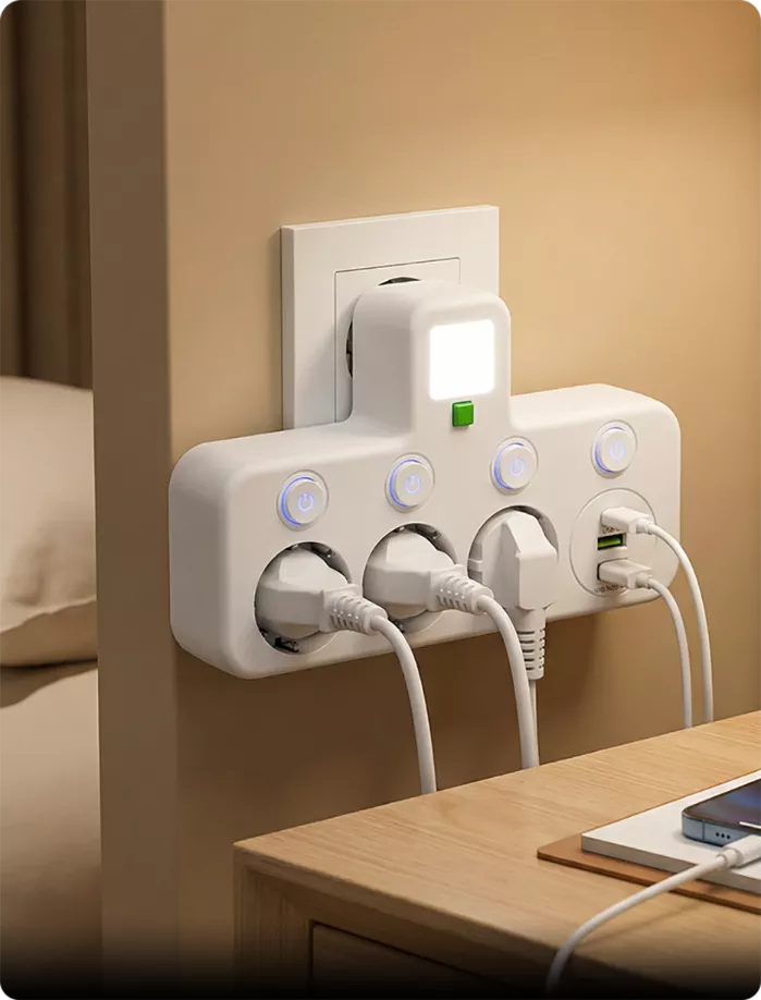 Adapter gniazdka EU z wieloma portami