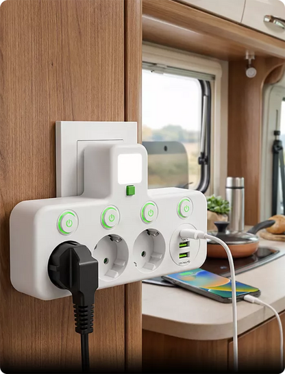 Adapter gniazdka EU z wieloma portami