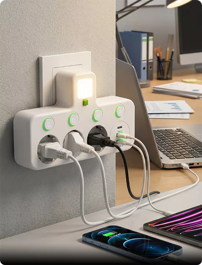 Adapter gniazdka EU z wieloma portami