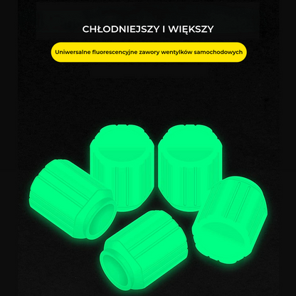 Podświetlane nakrętki wentylowe dla nocnych jeźdźców