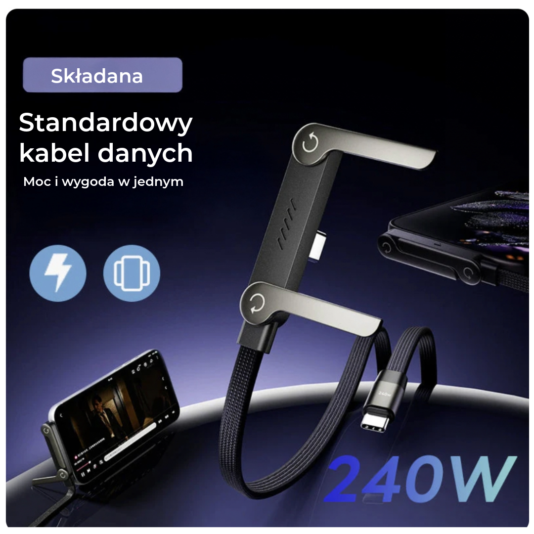 Kabel Ładujący 2-w-1 ze Stojakiem