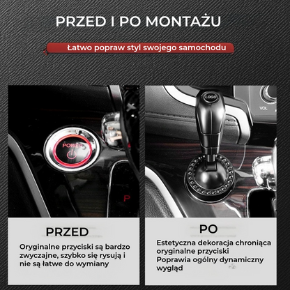 Dźwignia rozruchu z logo samochodu
