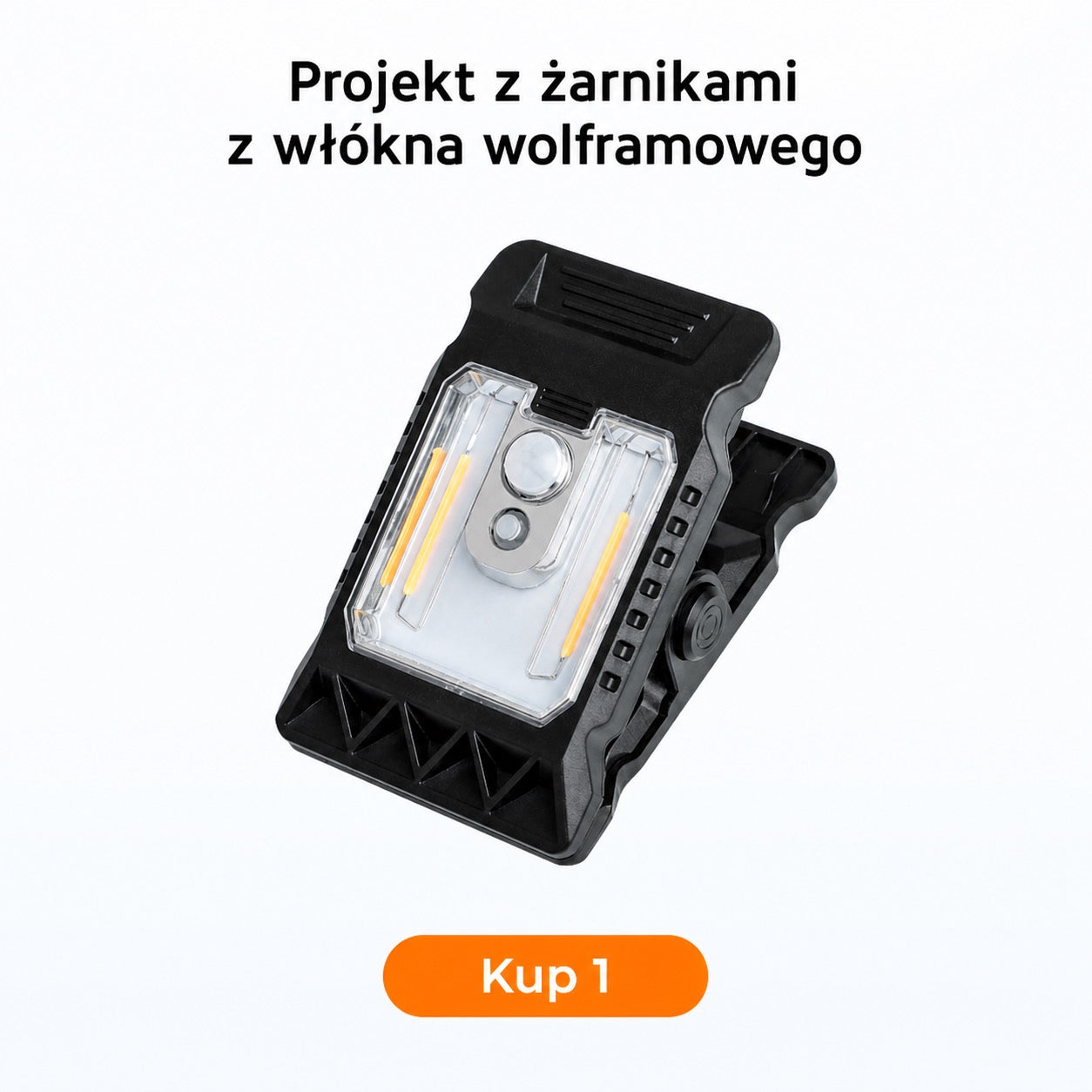 Lampa zewnętrzna solarna z czujnikiem ruchu i mocowaniem na klips